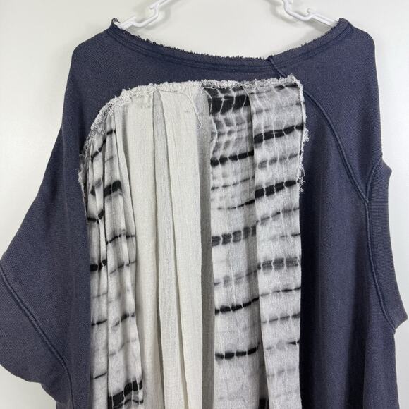 Free People Graphic Lacrosse Off Side Sweatshirt Asymmetrical Oversized Boho - Picture 9 of 16